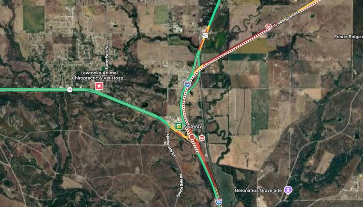 Medicine Park Exit Involving School Bus