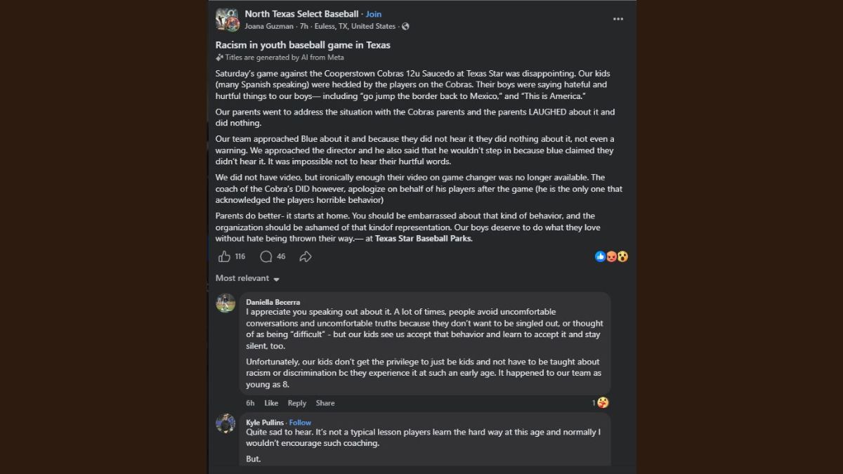 “Euless youth baseball incident