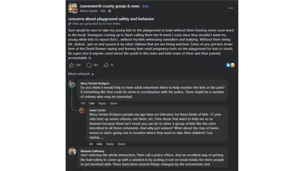 Parents Raise Concerns Over Safety and Behavior at Local Playground in Leavenworth County