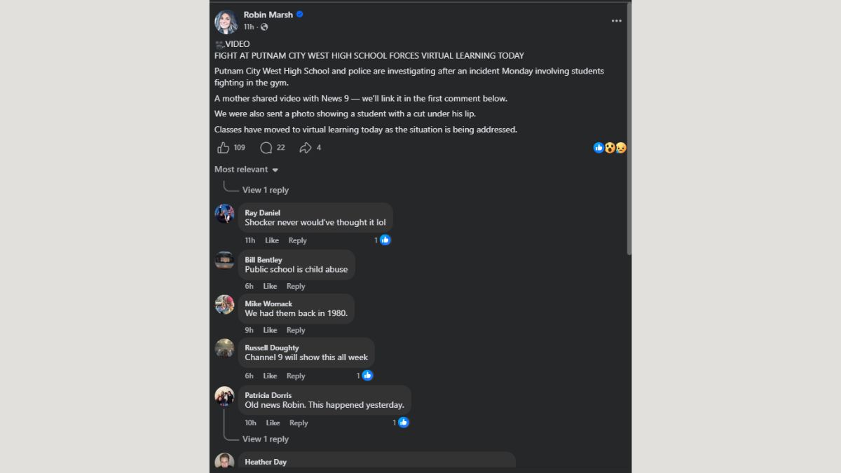 Putnam City West High School fight