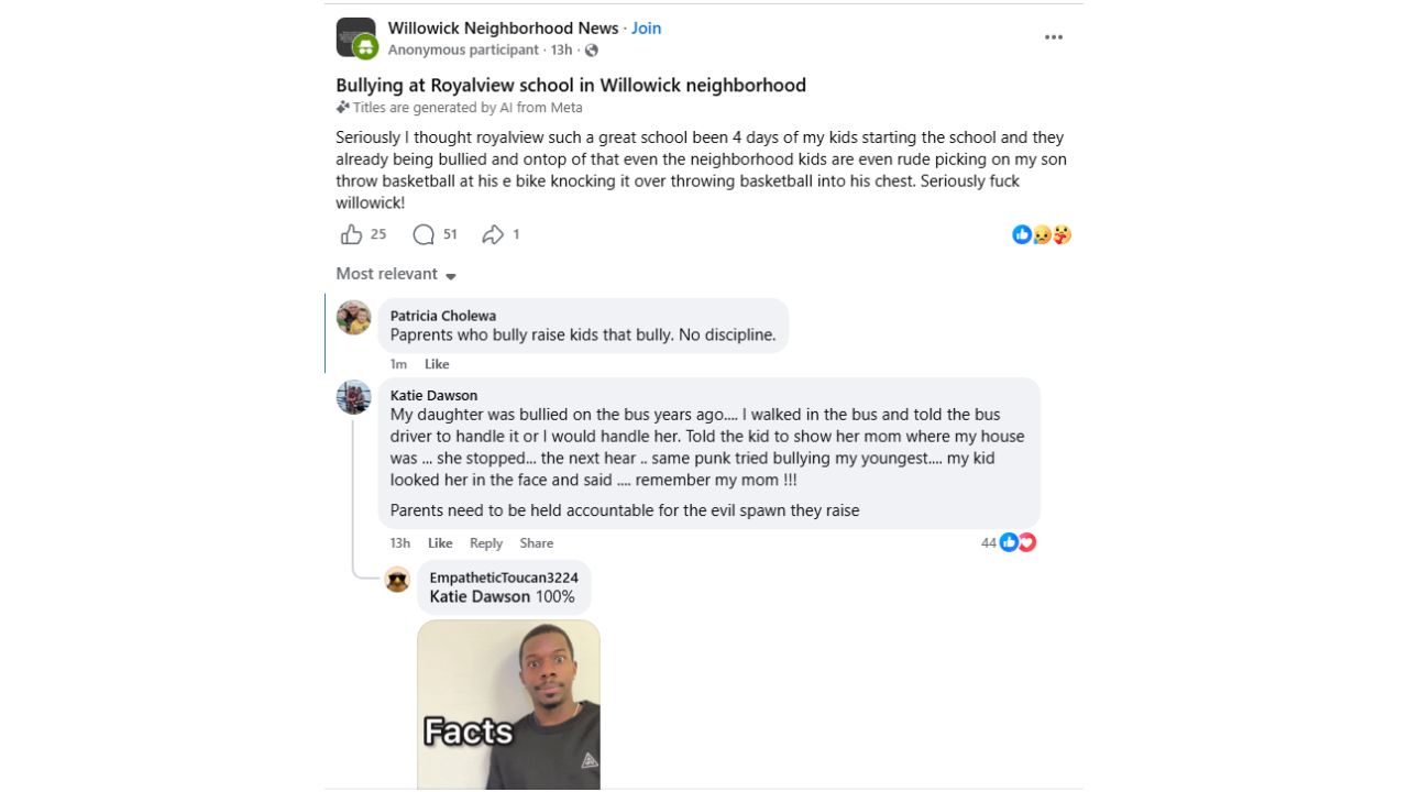 Willowick student bullying reports