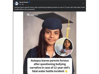 Autopsy Findings Shock Parents in 12-Year-Old’s Fatal Water Bottle Incident