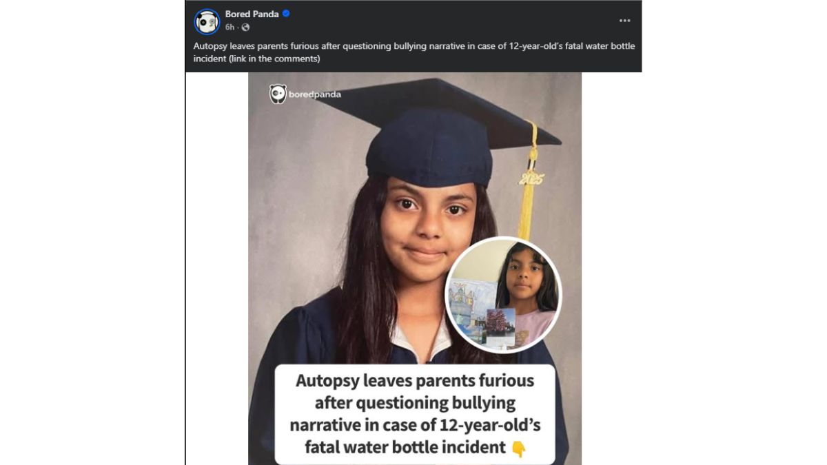 Autopsy Findings Shock Parents in 12-Year-Old’s Fatal Water Bottle Incident
