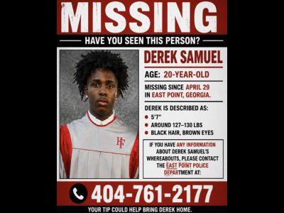 Family Pleads for Answers After 20-Year-Old Derek Samuel Vanishes in East Point