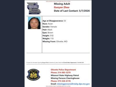 Washington University Researcher Guoyan Zhao Missing Near the Mississippi River