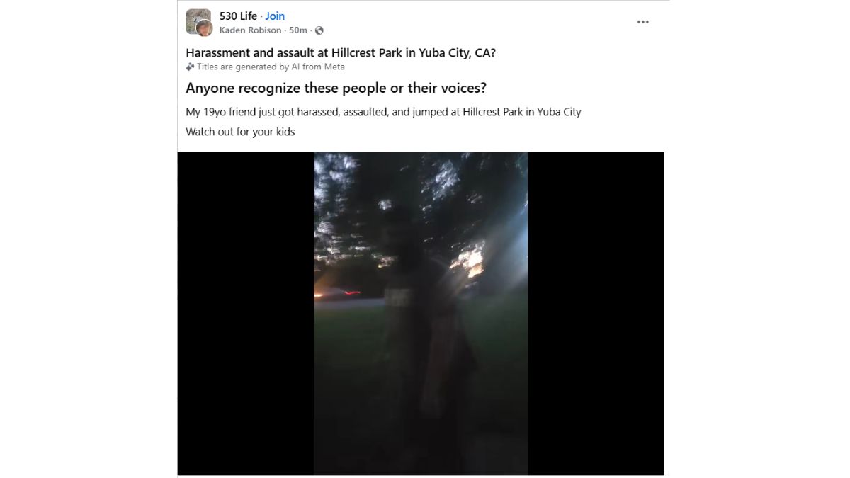 Yuba City Park Attack: 19-Year-Old Assaulted by Multiple Suspects Near Lincoln Road