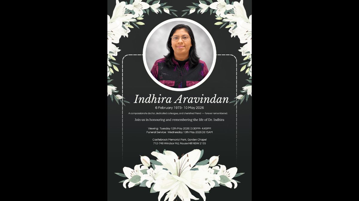 Quakers Hill Mourns the Loss of Beloved Local Doctor Dr. Indhira Aravindan