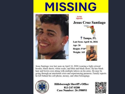 Tampa Man Jesus Cruz Santiago Missing Over a Month, Family Pleads for Help