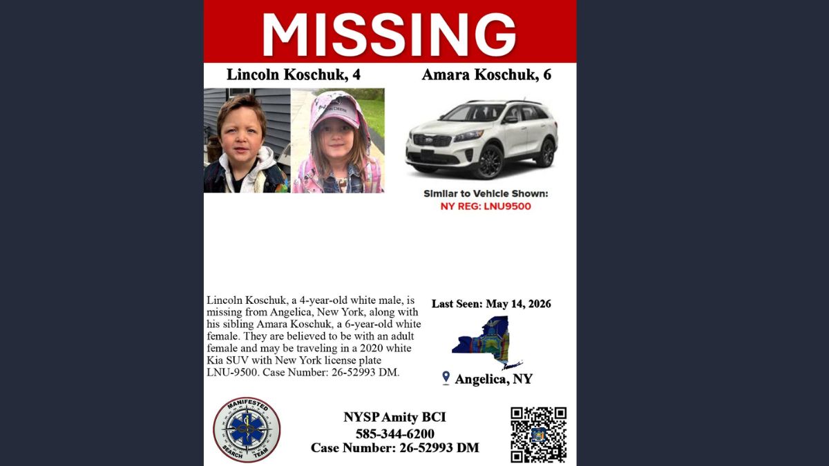 Urgent Search Underway for 4 and 6-Year-Olds Missing from Upstate New York