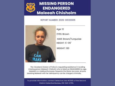 Cleveland Police Search for Missing 12-Year-Old Maleeah Chisholm