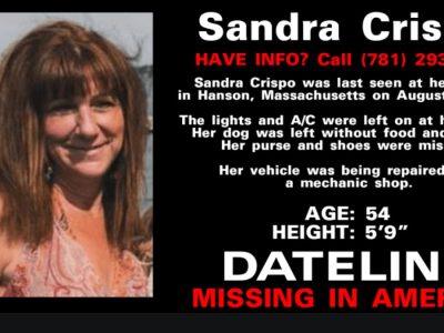 Hanson, MA: DNA Confirms Remains Found on Route 3 Are Missing Woman Sandra Crispo