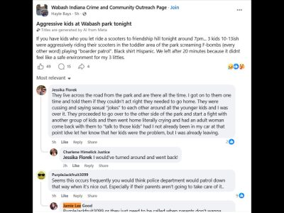Wabash Parents Warn of Aggressive Kids Taking Over Toddler Area at Friendship Hill Park