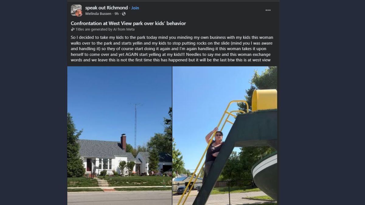 Richmond Mom Sparks Debate After Confrontation at West View Park Over Kids Putting Rocks on Slide