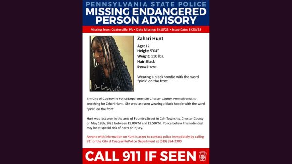 West Whiteland Township Police Seek Public Help in Finding Missing Teen Zahari Hunt