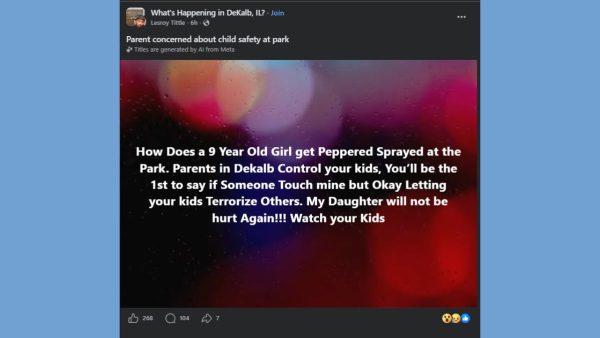 DeKalb, IL, Parents on Edge After 9-Year-Old Pepper Sprayed at Local Park