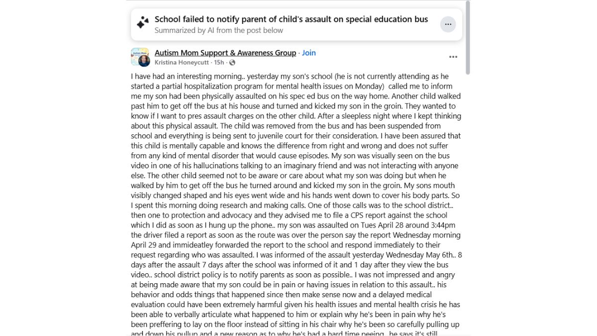 Who Will Speak for Him?’ Mom Furious After School Hid Son’s Bus Assault for Over a Week