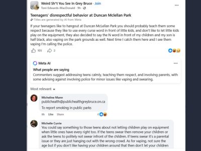 Vaping, Swearing, and Racial Slurs: Owen Sound Mom Warns Parents About Park Incident