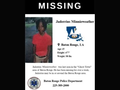 Baton Rouge, LA: Search Continues for 15-Year-Old Ja’Derrius Minnieweather Missing From Ghost Town Area