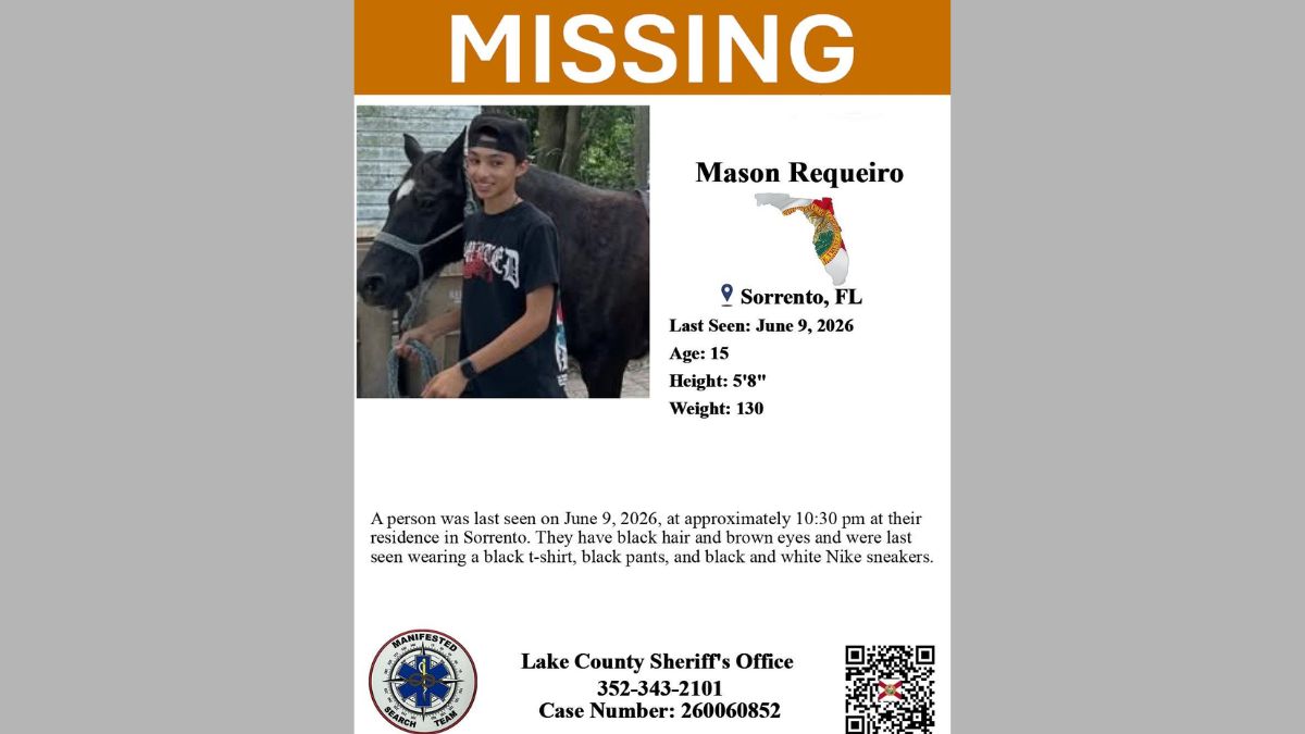 Sorrento Family Desperate for Answers as 15-Year-Old Mason Requeiro Vanishes from Home