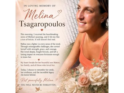 Montreal Mother and Cancer Advocate Melina Tsagaropoulos Dies at 38 After Ovarian Cancer Battle
