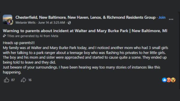 New Baltimore, MI, Park Incident Sparks Dispute Over What Really Happened
