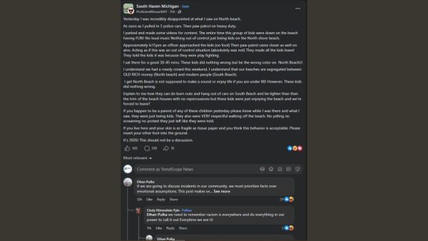 South Haven, MI, Witness Claims Black Teens Removed from North Beach While White Beachgoers Faced No Consequences