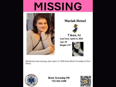 Brick Township, NJ: Family Searches for Mariah Hetzel, 28, Missing Since April 12