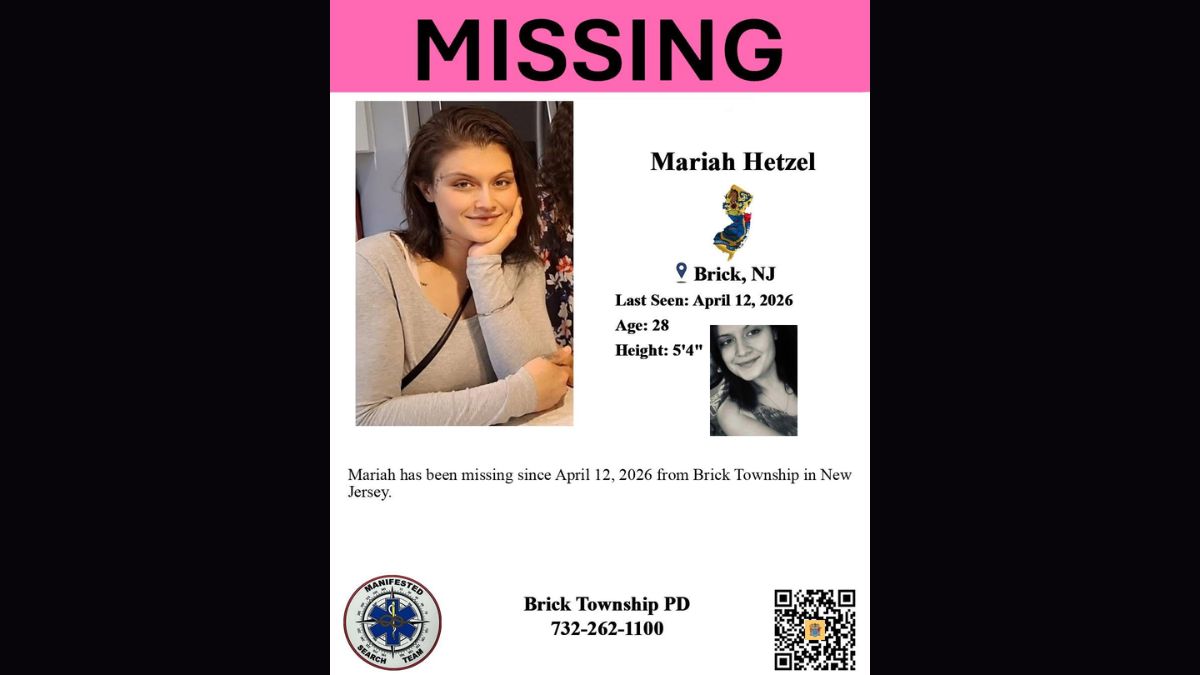 Brick Township, NJ: Family Searches for Mariah Hetzel, 28, Missing Since April 12