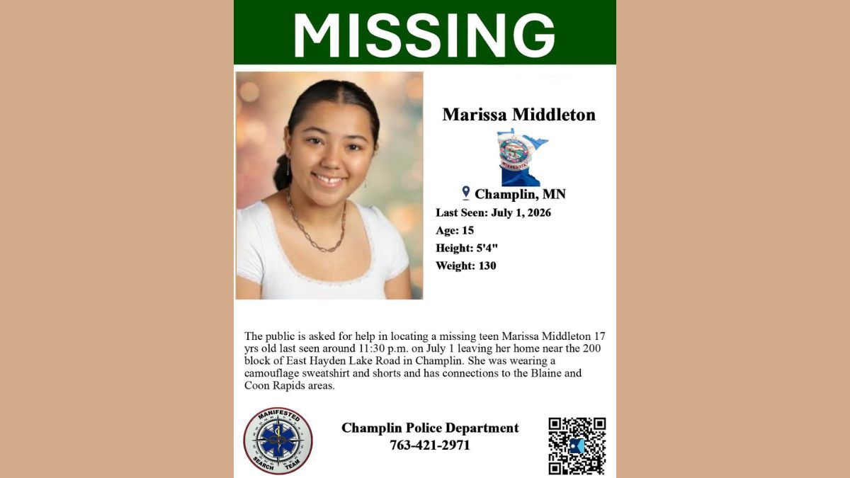 Champlin, MN, Marissa Middleton, 15, Missing Since Wednesday Night