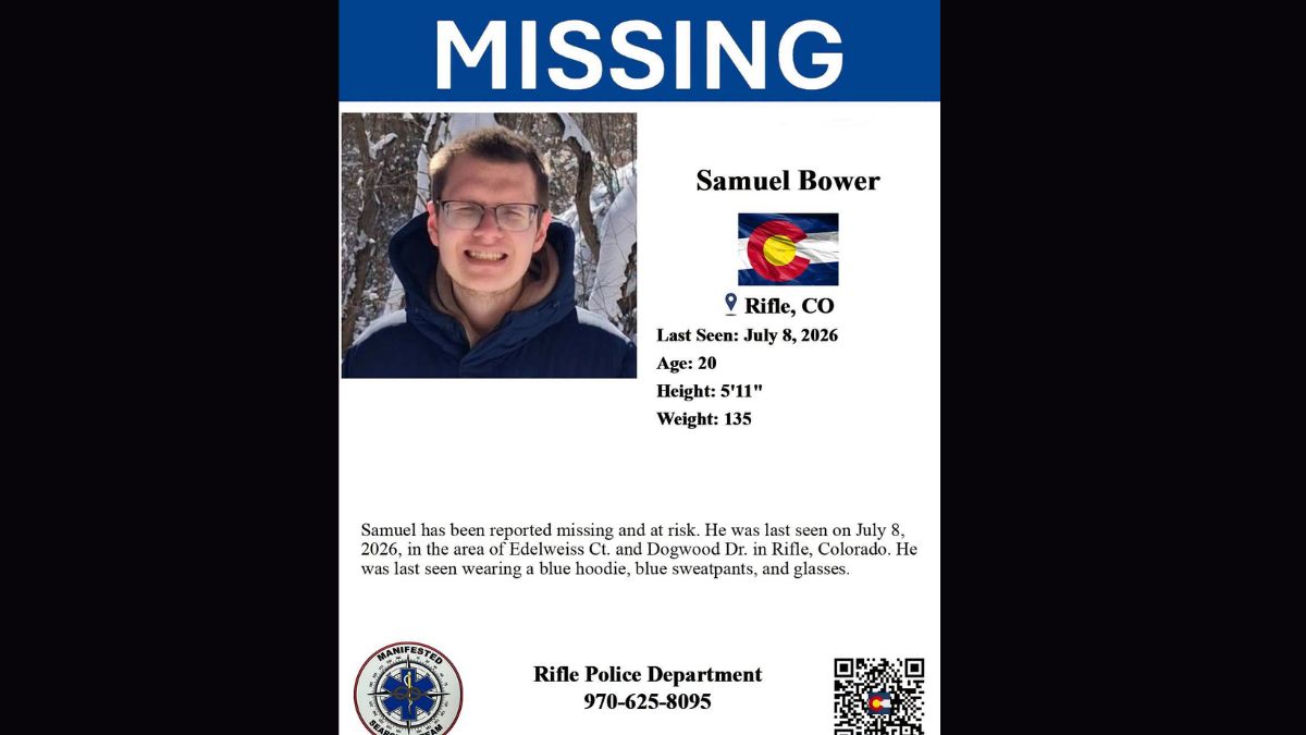 Rifle, CO, Samuel Bower, 20, Missing After Possible Sighting Near Highway 13