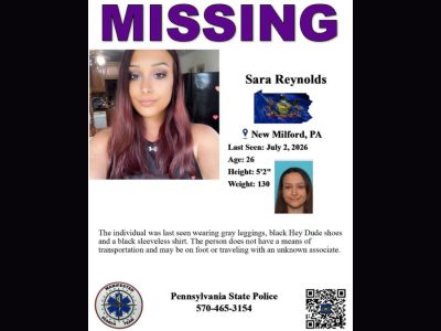 New Milford Township, Pennsylvania: Sara Reynolds, 26, Missing Since July 2 Near I-81