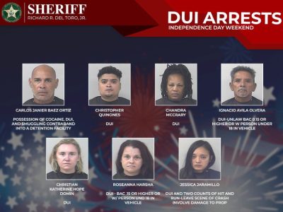 St. Lucie County, FL, 7 Drivers Arrested for DUI Over Independence Day Weekend