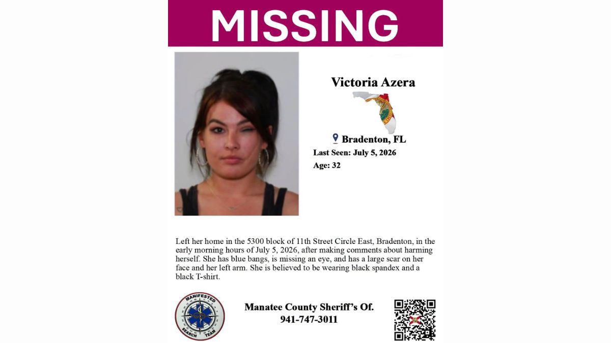 Bradenton, Florida, Victoria Azera, 32, Found Safe Hours After Being Reported Missing