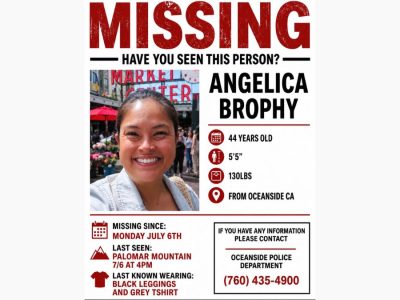 Palomar Mountain, CA, 44-Year-Old Oceanside Nurse Angelical Brophy, Still Missing After Week-Long Search