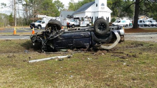 Virginia Beach, VA, Sandbridge Road Shut Down After Jeep Overturns, Driver Critically Injured